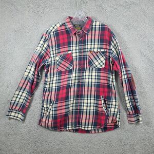 Joe Browns Men's Ultimate Shirt Red Long Sleeve Plaid Shirt w/ Pockets SIze XL